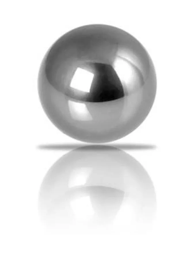 Tytanowa kulka - srebrna - TCZ-001