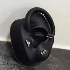 Tytanowa nakrętka - cluster - srebrny - TNA-036