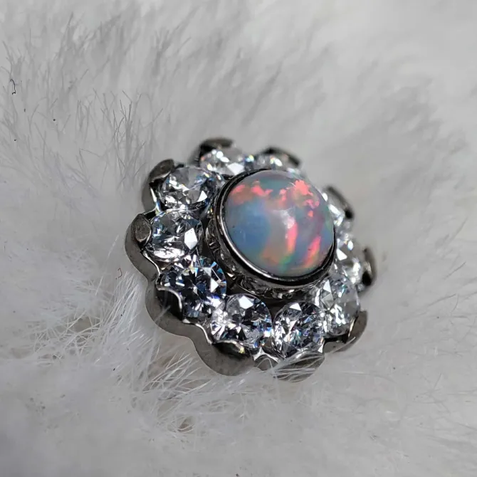 Tytanowa nakrętka - kwiat - TNA-030