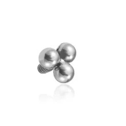 Tytanowa nakrętka - srebrne kuleczki - TNA-061