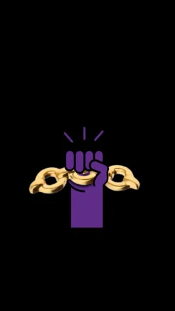 Tytanowa nakrętka cluster łańcuch - złota - TNA-110