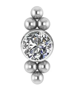 Tytanowa nakrętka Dermal Anchor - ozdobny - TNA-015