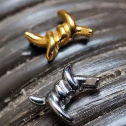 Tytanowa nakrętka drut kolczasty - złoty - TNA-031