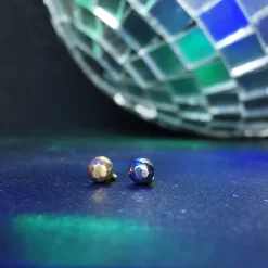 Tytanowa nakrętka kuleczka disco - srebrna - TNA-072