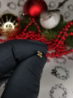 Tytanowa nakrętka mini kuleczki złota - TNA-060