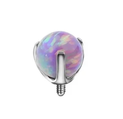 Tytanowa nakrętka opal fioletowy - TNA-027