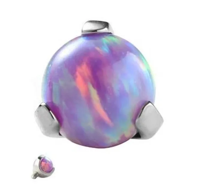 Tytanowa nakrętka opal fioletowy - TNA-027