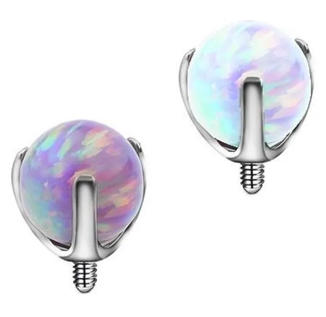 Tytanowa nakrętka opal fioletowy - TNA-027