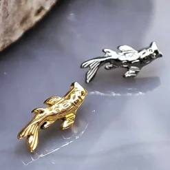 Tytanowa nakrętka rybka Koi - złoty - TNA-190