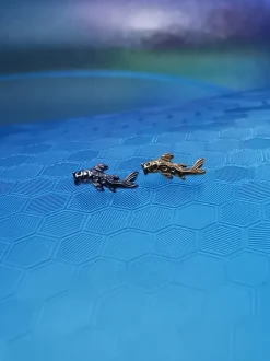 Tytanowa nakrętka rybka Koi - złoty - TNA-190