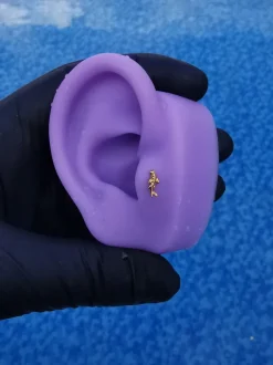 Tytanowa nakrętka rybka Koi - złoty - TNA-190