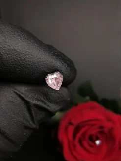 Tytanowa nakrętka serce z białą cyrkonią - srebrna - TNA-123