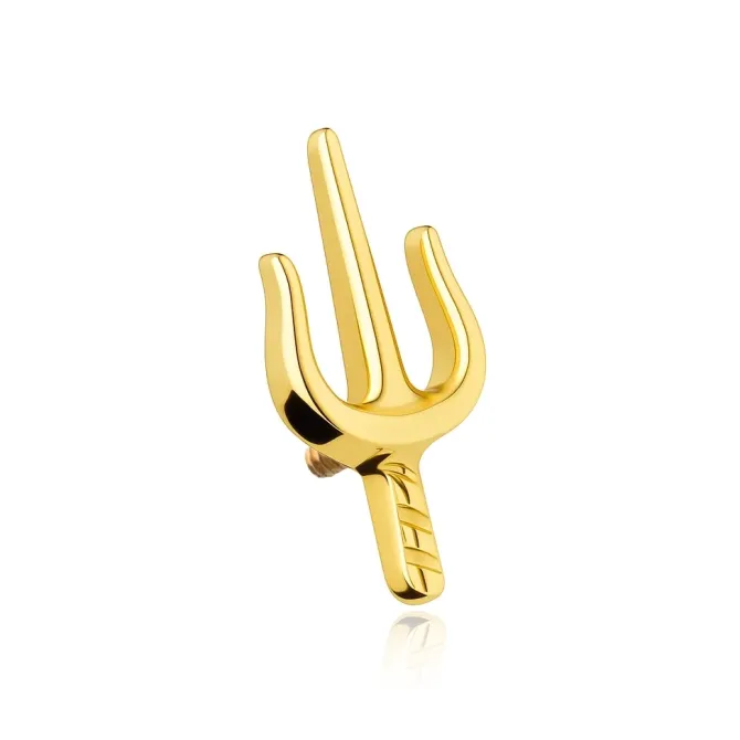 Tytanowa nakrętka trójząb - złota - TNA-056