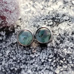 Tytanowa nakrętka z Agatem Mszystym - TNA-062