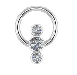 Tytanowe kółko BCR - ozdobne - TK-025