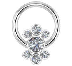 Tytanowe kółko BCR - ozdobne - TK-028