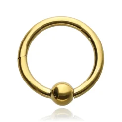 Tytanowe kółko BCR Clicker złoty - TK-075