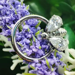 Tytanowe kółko clicker - pszczoła - TK-007