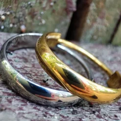 Tytanowe kółko clicker obrączka - złoty - TK-026