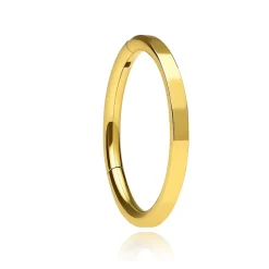 Tytanowe kółko clicker szlif - złoty - TK-061