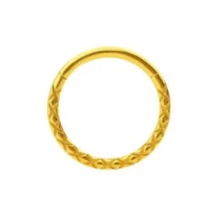 Tytanowe kółko clicker szlif złoty - TK-062