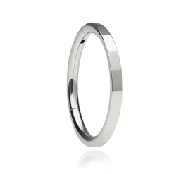 Tytanowe kółko clicker szlif - srebrny - TK-061