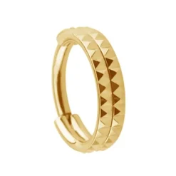 Tytanowe kółko clicker ćwieki - różowe złoto - TK-070