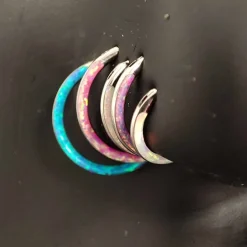 Tytanowe kółko clicker z opalem op73 - TK-092