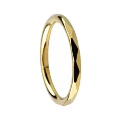 Tytanowe kółko clicker ze szlifem złote - TK-049