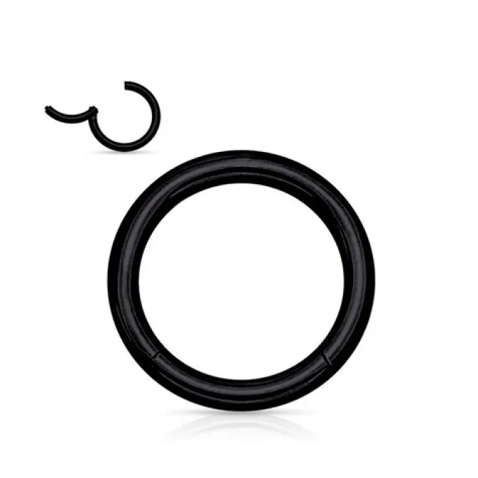 Tytanowe kółko czarne segment CLICKER - TK-001
