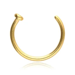 Tytanowe kółko do nosa - złoty - TN-014