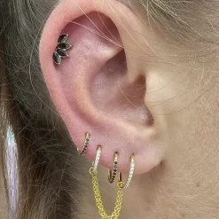 Tytanowe kółko ozdobne CLICKER złoty - TK-023