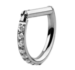 Tytanowe kółko ozdobne CLICKER typu D-RING - TK-050