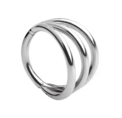 Tytanowe kółko ozdobne CLICKER srebrne - TK-036