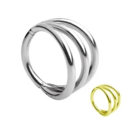 Tytanowe kółko ozdobne CLICKER srebrne - TK-036