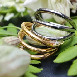 Tytanowe kółko ozdobne CLICKER srebrne - TK-036