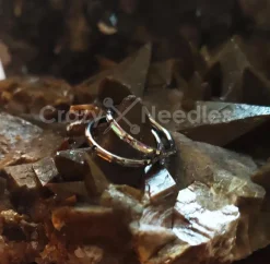 Tytanowe kółko ozdobne CLICKER kolorowe cyrkonie - TK-002