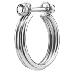 Tytanowe kółko ozdobne PREMIUM CRYSTALS - TK-043