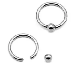 Tytanowe kółko z kulką - BCR - TK-011