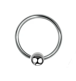 Tytanowe rozginane kółko Continuous z kulką - BCR - TK-016