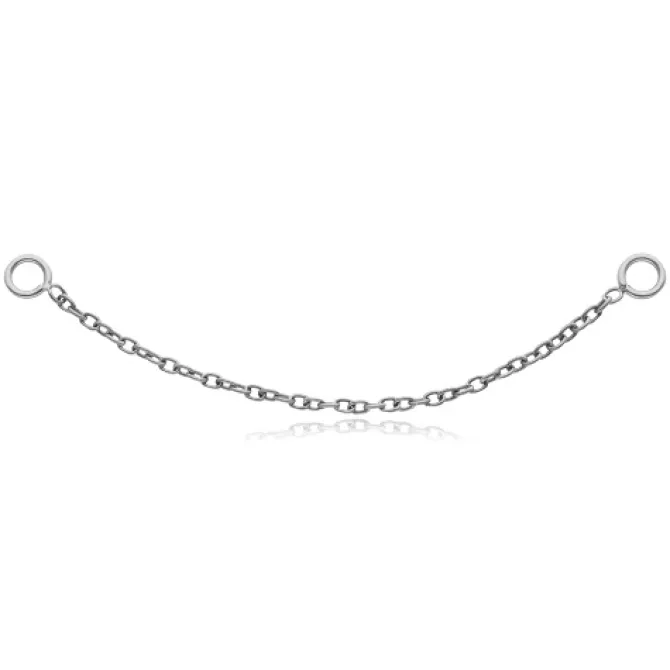 Tytanowy łańcuszek - srebrny - D-042