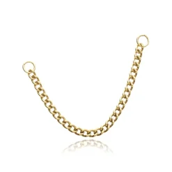 Tytanowy łańcuszek - złoty - D-061