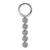 Tytanowy Charms - PREMIUM ZIRCON - srebrny - M - D-060
