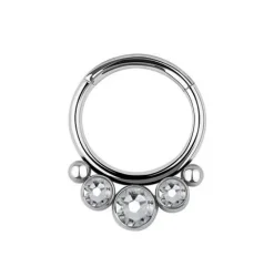 Tytanowy CLICKER ozdobny srebrny - TK-054