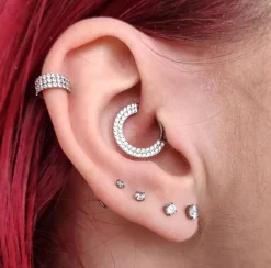 Tytanowy CLICKER ozdobny srebrny - TK-053