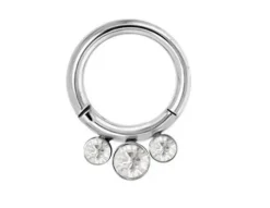 Tytanowy CLICKER ozdobny srebrny - TK-018