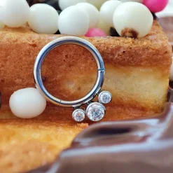 Tytanowy CLICKER ozdobny srebrny - TK-018