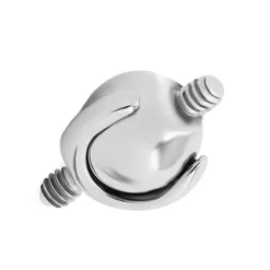 Tytanowy łącznik - kulka - srebrny - TCZ-012