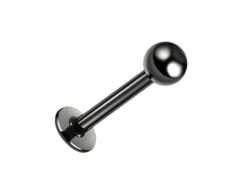 Tytanowy kolczyk labret - czarny - TL-001
