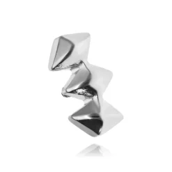 Tytanowy kolczyk labret cluster srebrny